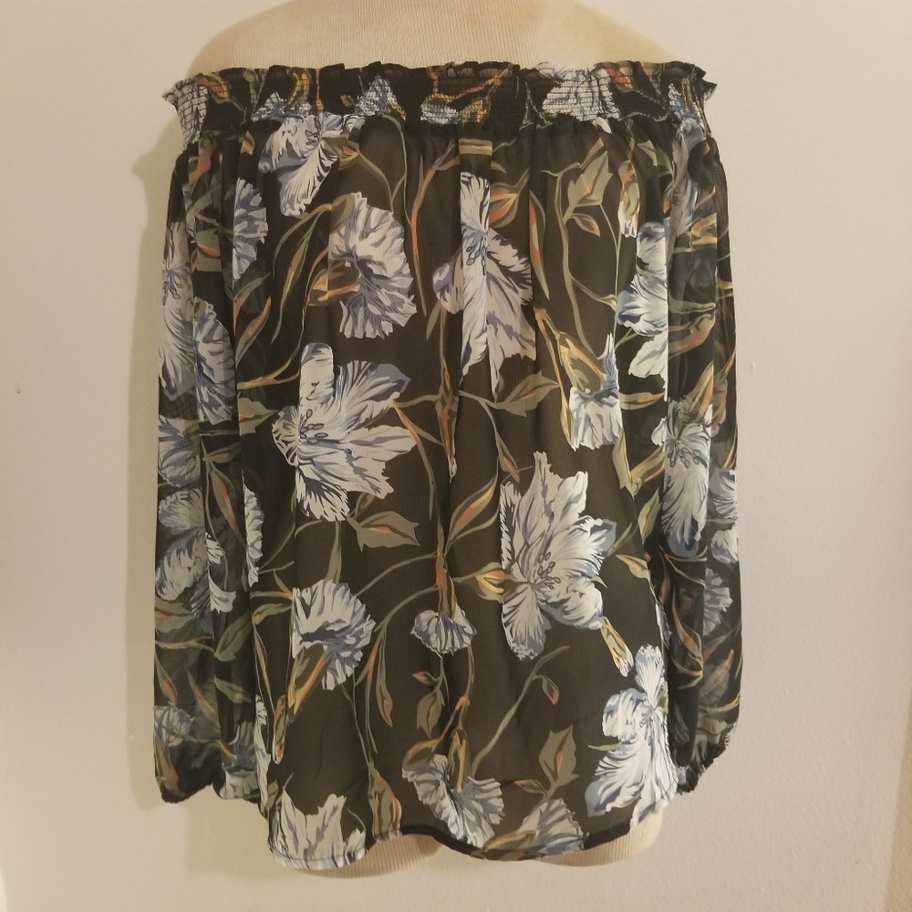 Buffalo sheer off the shoulder shirt